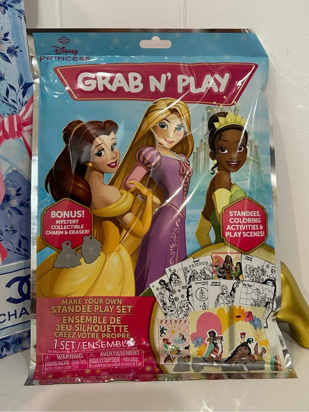 Disney Grab N' Play Kids Activity Packs - Blue, Green, Yellow, Pink